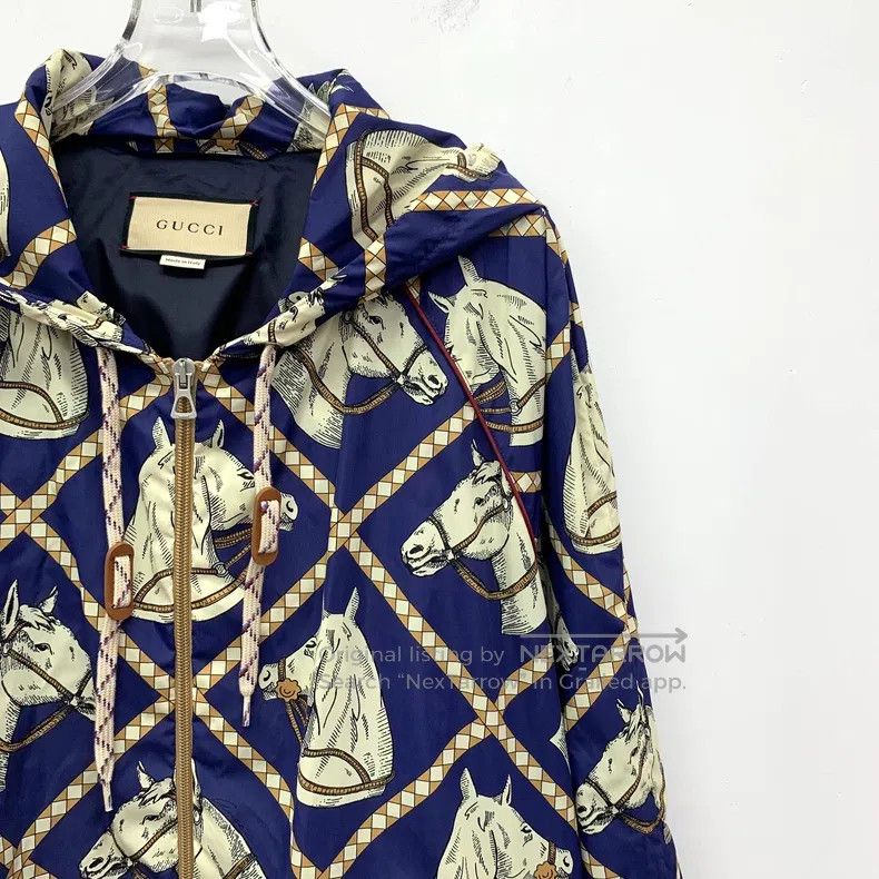 Gucci Gucci Colour-block horse head full-print hooded drawstring Size US L / EU 52-54 / 3 - 3 Thumbnail