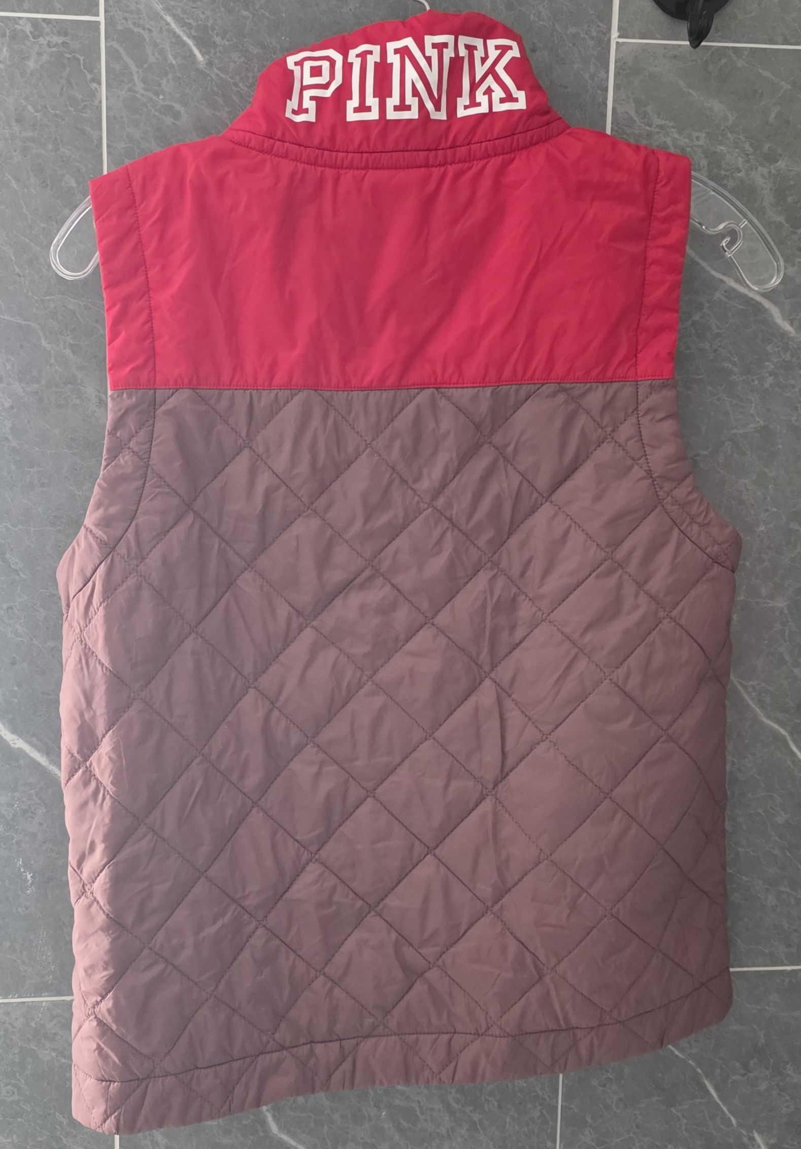 Victoria's Secret Victoria's Secret PINK Quilted Lightweight Vest Mauve/Red XS Size XS / US 0-2 / IT 36-38 - 2 Thumbnail