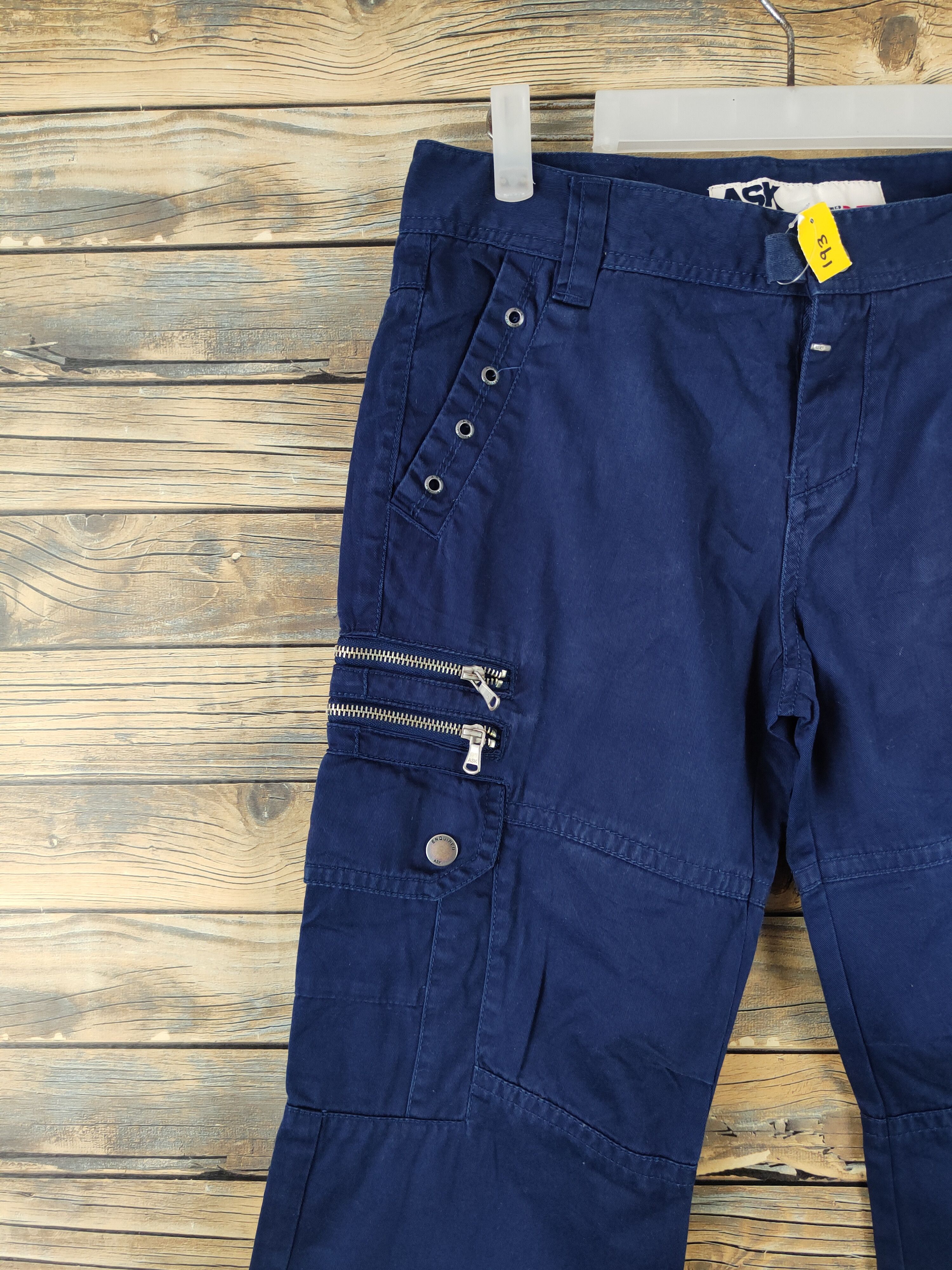 Japanese Brand DLL Ask Enquired Navy Multipocket Tactical Cargo Pants #193 Size US 29 - 4 Thumbnail