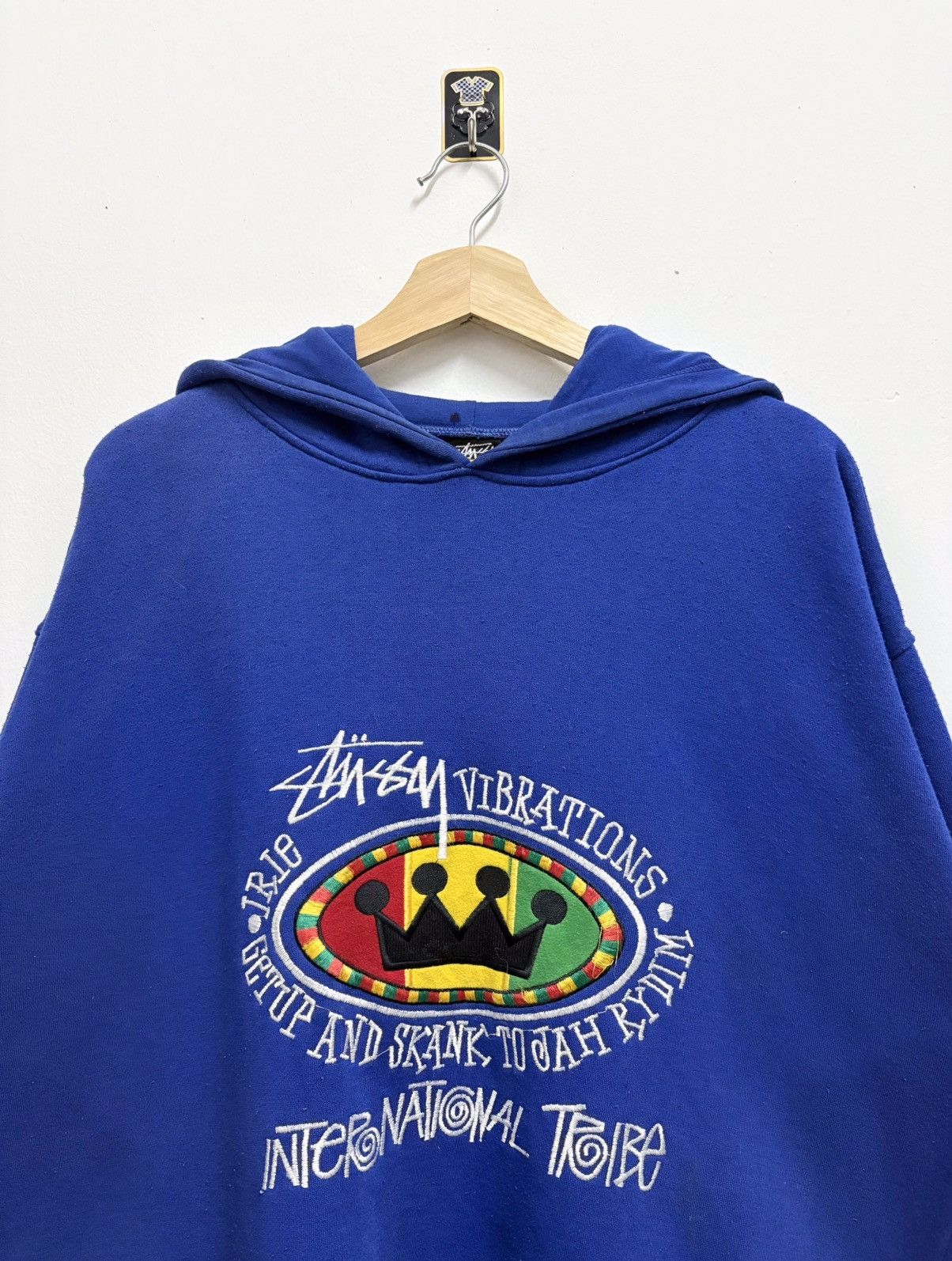 Stussy Vintage 90's Bootleg Stussy Crown Rasta Tribe Hoodie Size US XL / EU 56 / 4 - 3 Thumbnail