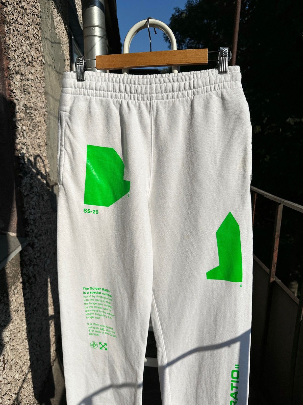 Off-White Off-White Golden Ratio White Sweatpants Size US 30 / EU 46 - 3 Thumbnail