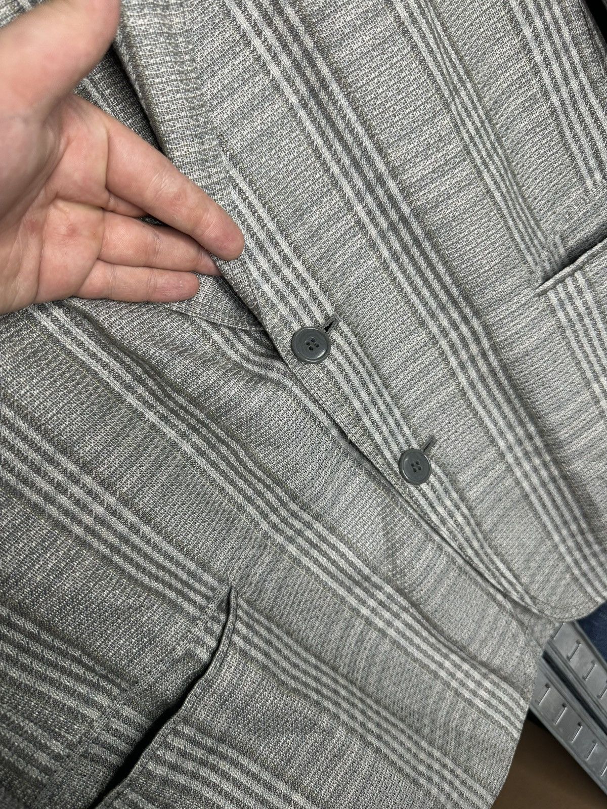 Emporio Armani Emporio Armani Vintage 80s 90s GFT Checked Blazer Jacket Size 50R - 3 Thumbnail