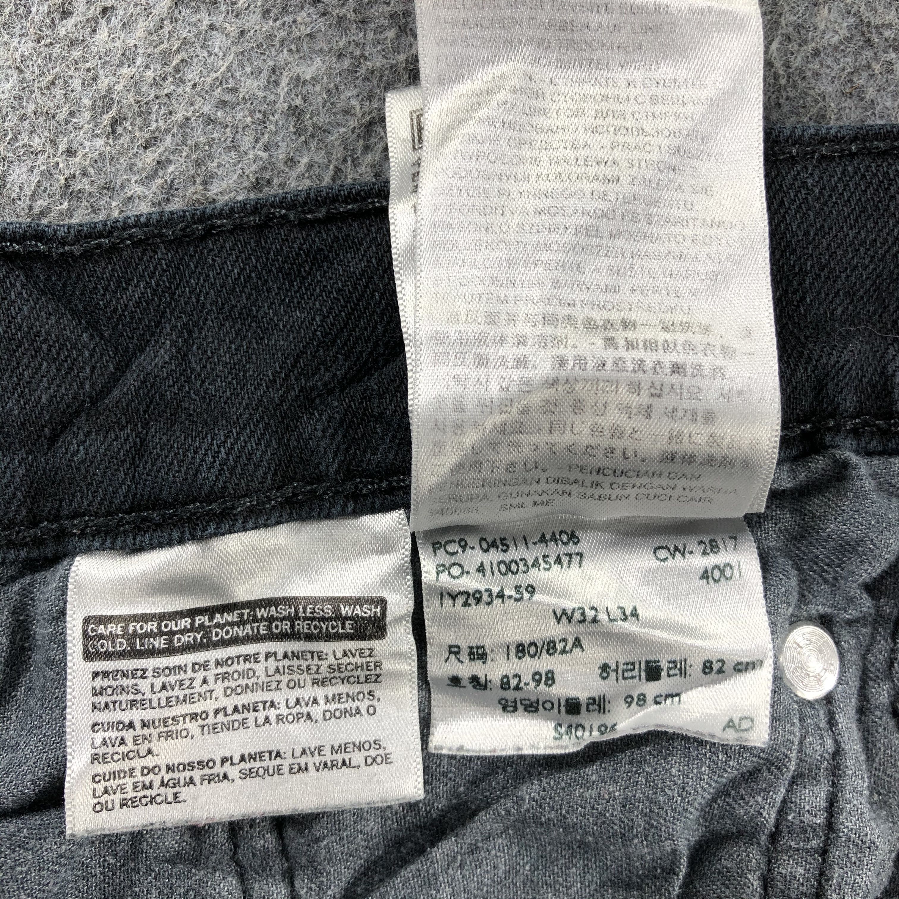 Levi's Vintage Faded Black Levis 511 Jeans-J2635 Size US 31 - 13 Thumbnail