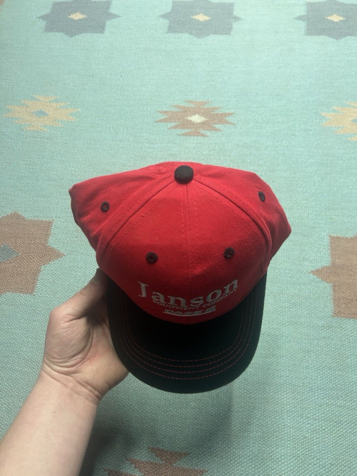 Vintage Vtg strapback hat Janson Equipment case IH tractor farm NOS Size ONE SIZE - 3 Thumbnail