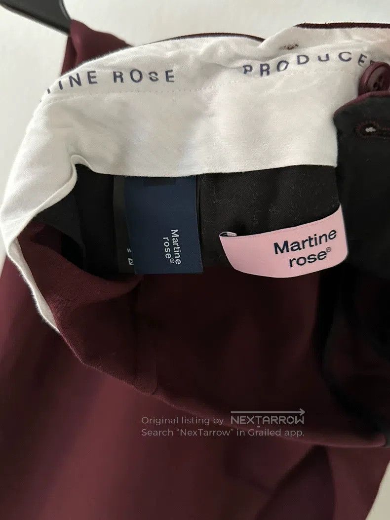 Martine Rose Martine Rose Wine-red flip-edged trousers, boots and trous Size US 34 / EU 50 - 7 Thumbnail