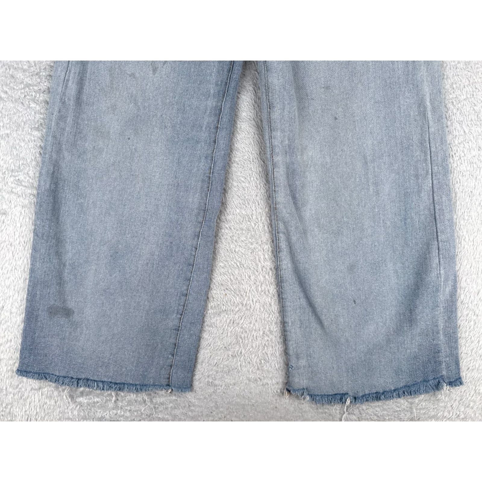 Vintage Kensie Girl Wide Leg Jeans Womens 8 Blue Denim Mid Rise Distressed 28x30 90s Size 30" / US 8 / IT 44 - 2 Thumbnail