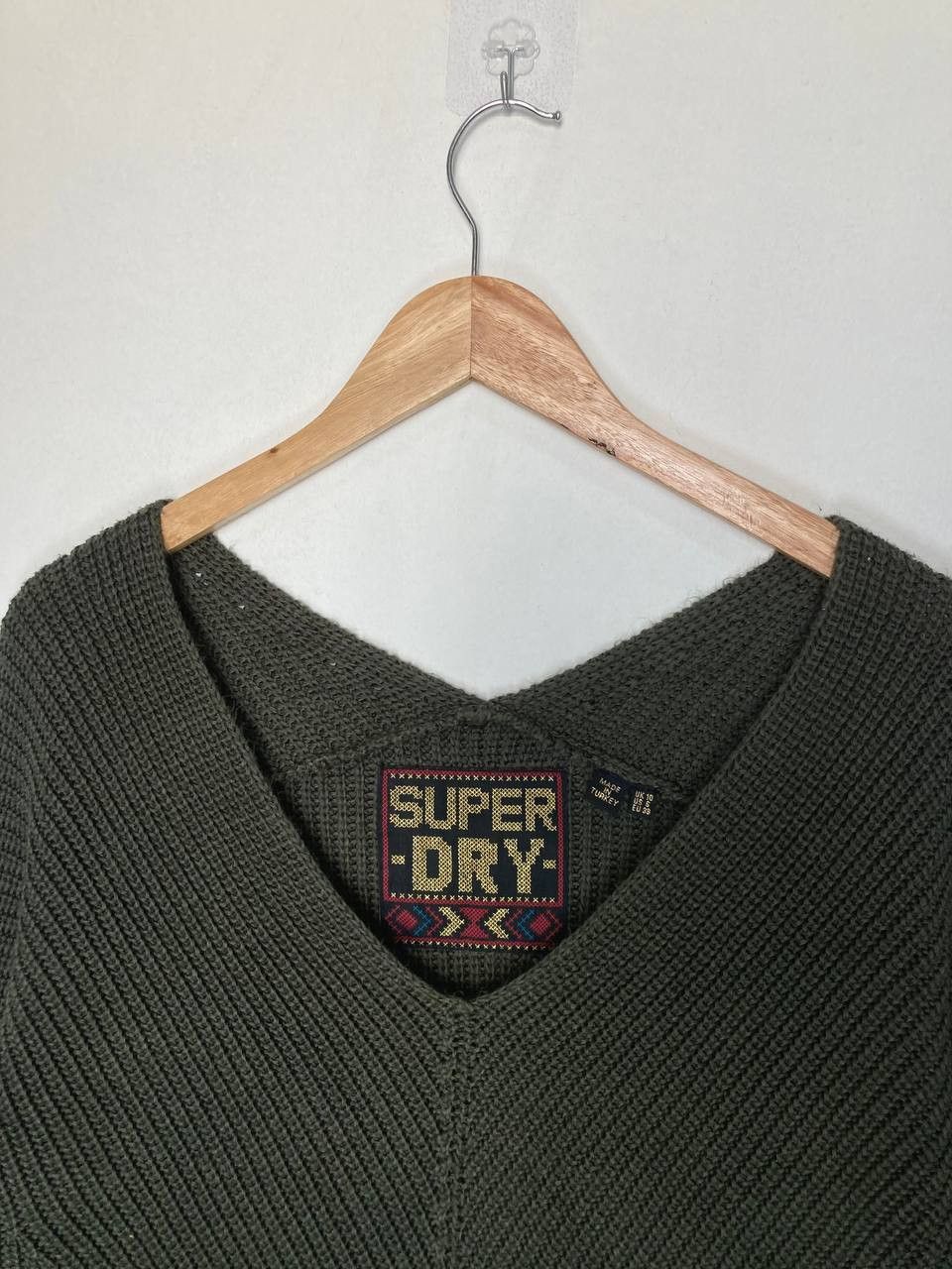 Superdry Super Dry Cora Ribbed V-Neck Pullover Size M / US 6-8 / IT 42-44 - 3 Thumbnail