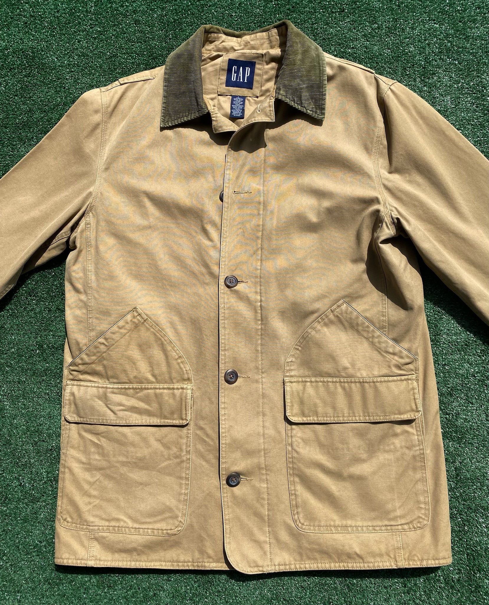 Gap Y2K GAP Barn Corduroy Collar Quilt Lined Canvas Jacket XL Size US XL / EU 56 / 4 - 2 Thumbnail
