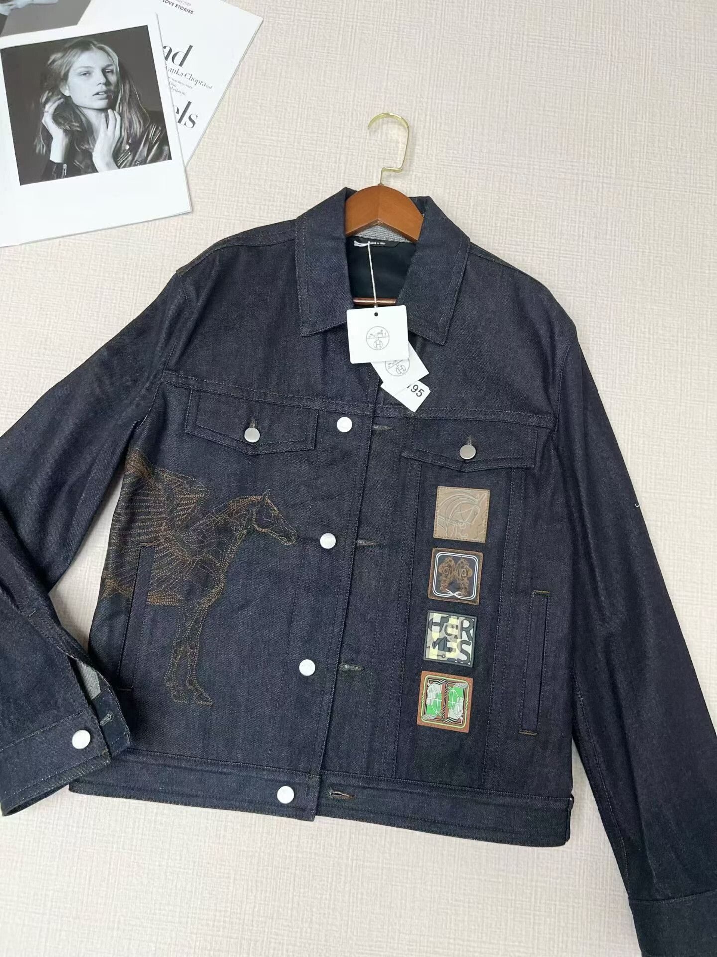 Hermes hermes embroidered denim jacket spring summer 2023 Size US XL / EU 56 / 4 - 2 Thumbnail
