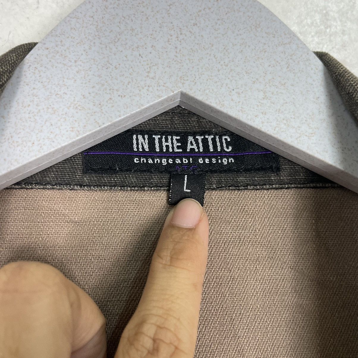 In The Attic × Japanese Brand × Tornado Mart 💥IN THE ATTIC BUTTON CHORE DYED GREY JACKET Size US L / EU 52-54 / 3 - 14 Thumbnail