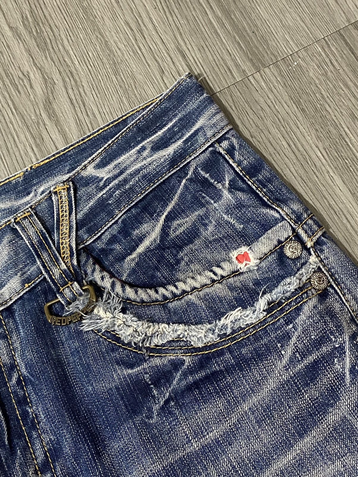 Hysteric Glamour Japan Red Pepper Smiley x Peace Patchwork Jeans Size US 34 / EU 50 - 6 Thumbnail