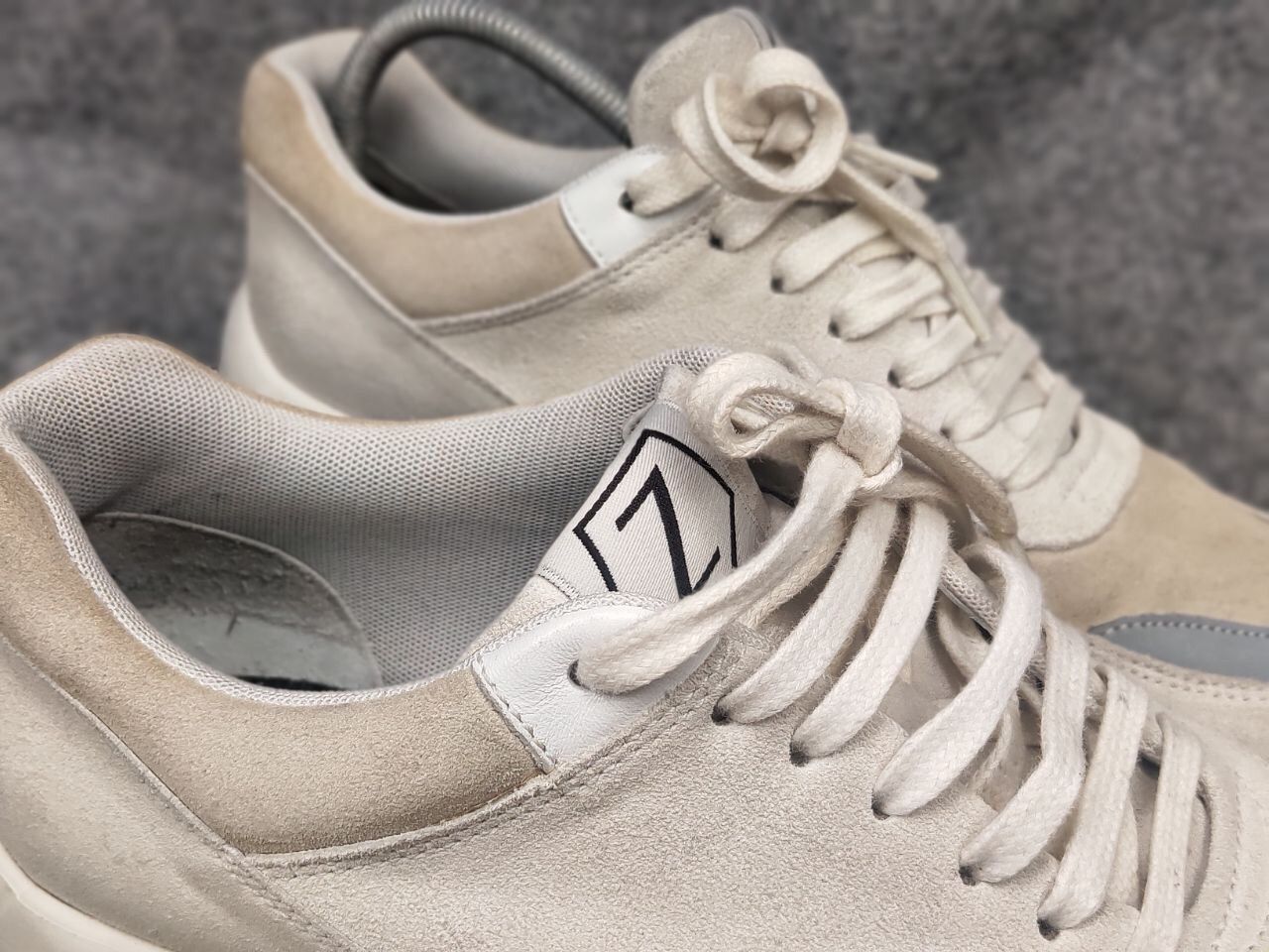 Z Zegna Z Zegna Design Suede Leather Beige low top Lace Up Sneakers Size US 9.5 / EU 42-43 - 20 Thumbnail
