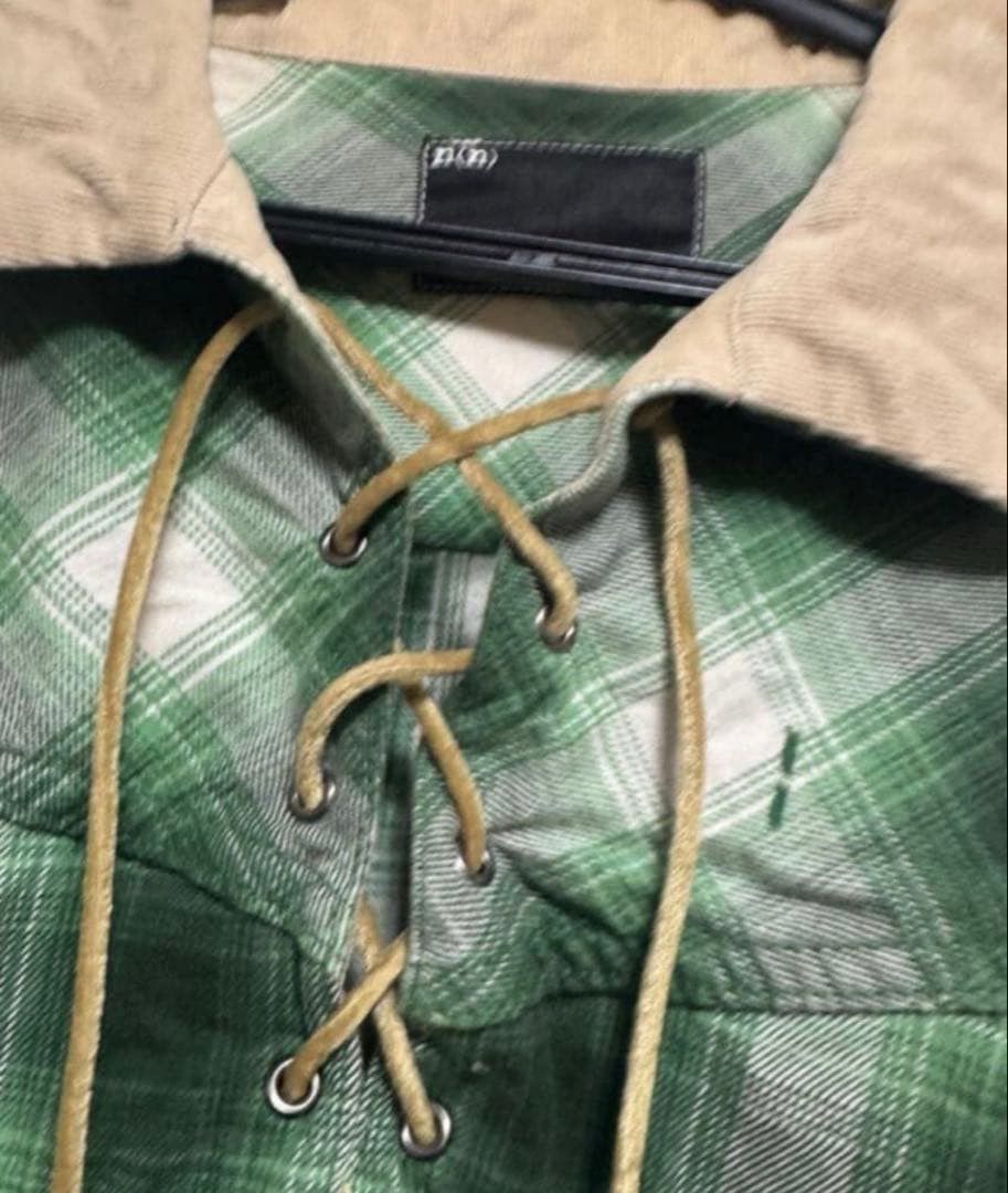 Number (N)ine Corduroy Fleece Collar Plaid Flannel Shirt Size US M / EU 48-50 / 2 - 4 Thumbnail