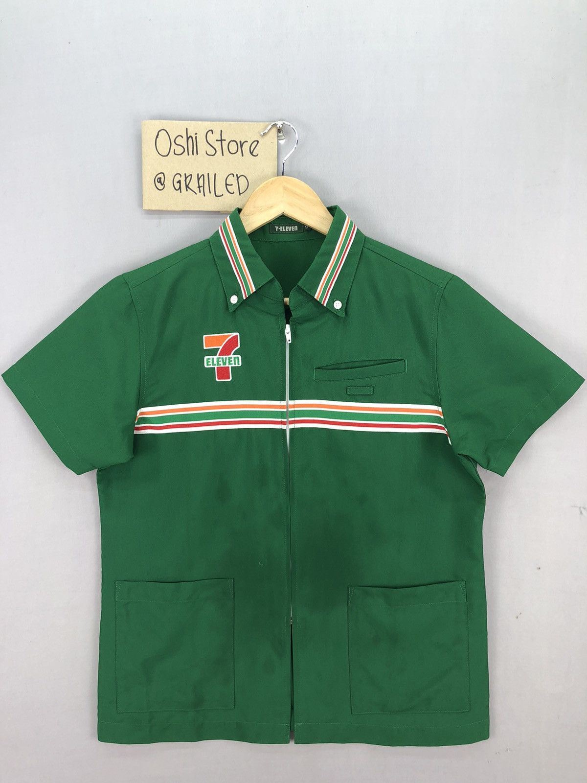 Japanese Brand × Vintage Vintage 90's Workers 7-Eleven Logo Shirt Size US S / EU 44-46 / 1 - 1 Thumbnail