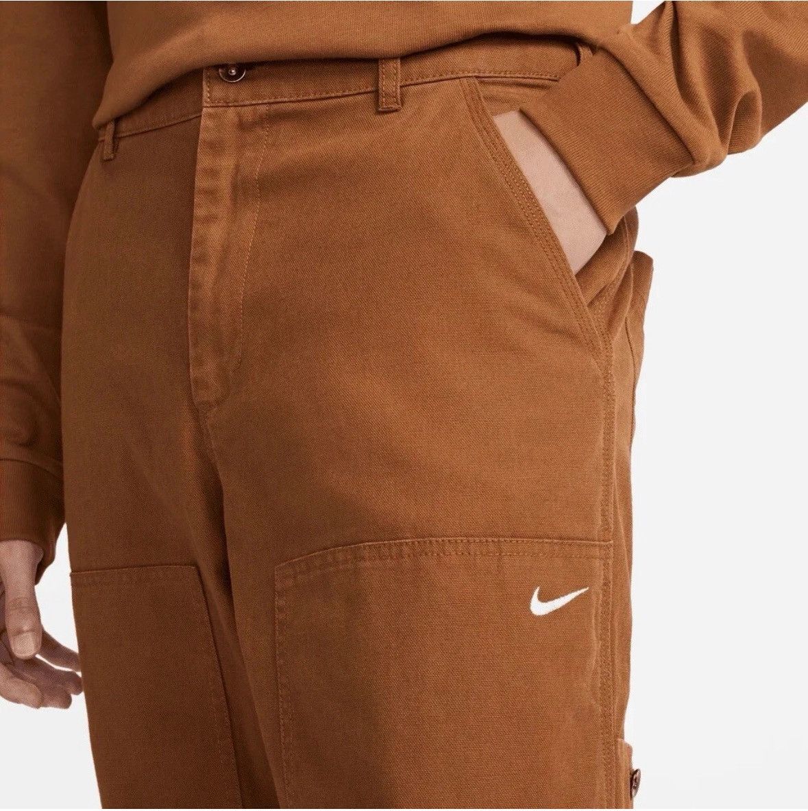 Nike Nike Life Heavyweight Double Knee Pants Ale Brown DQ5179-270 Size US 32 / EU 48 - 3 Thumbnail