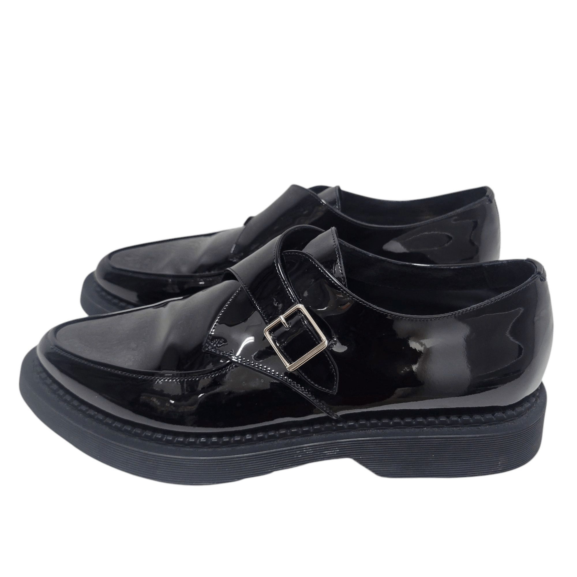 Saint Laurent Paris Saint Laurent Paris Anthony Patent-Leather Monk Strap Shoes Size US 9.5 / EU 42-43 - 3 Thumbnail