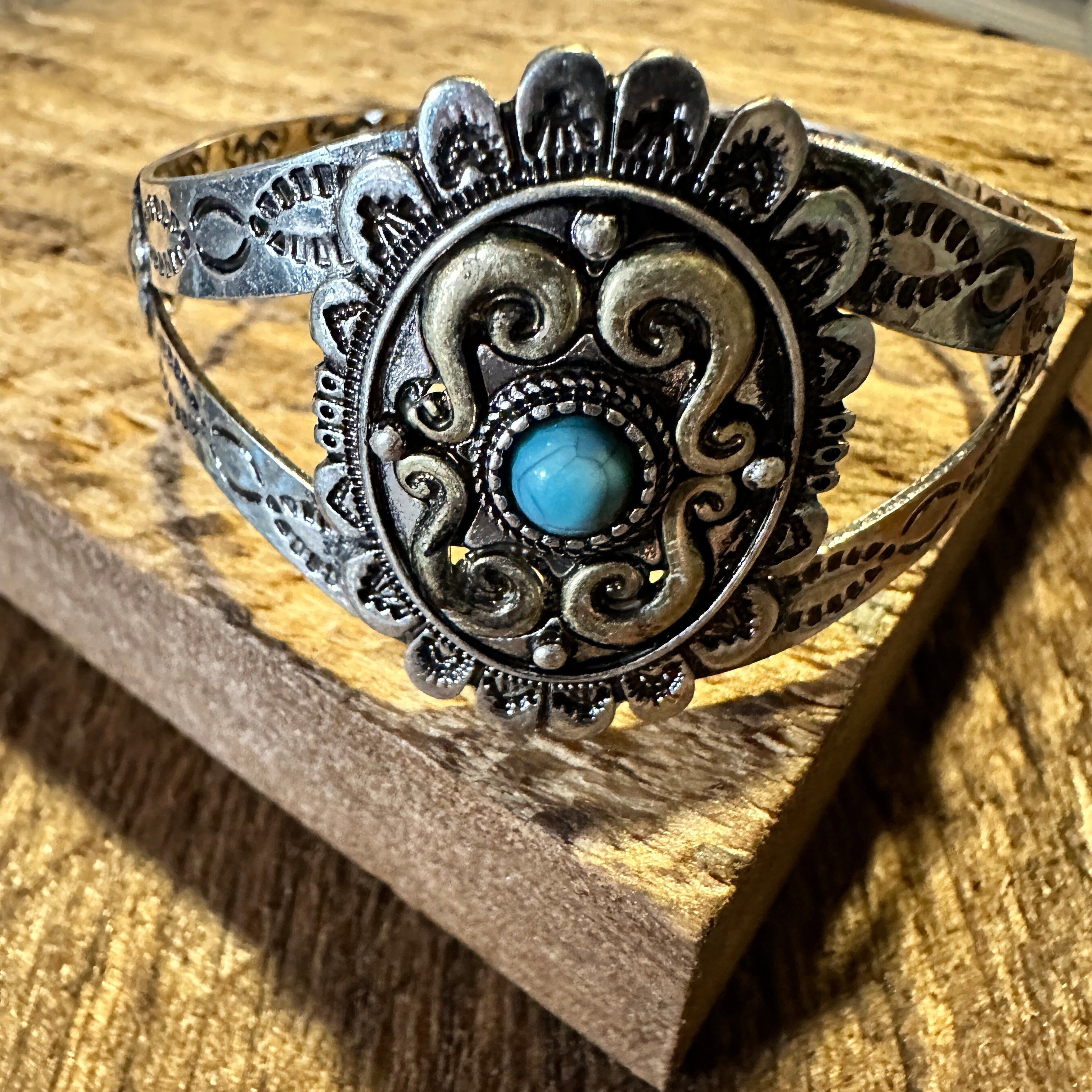 Other Vintage Southwestern Turquoise Cuff Bracelet for Boho Chic C Size ONE SIZE - 1 Thumbnail
