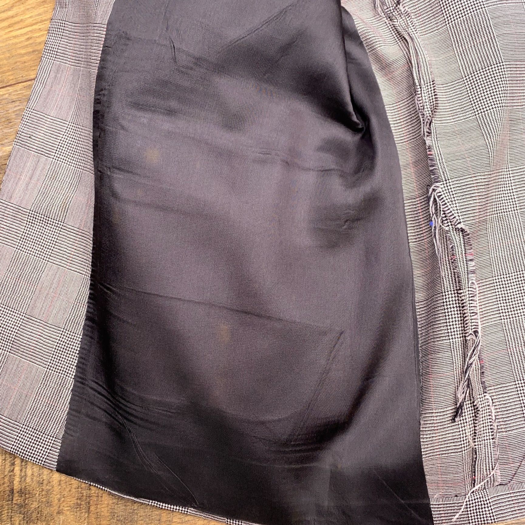 Brooks Brothers VINTAGE Brooks Brothers Blazer 41R Gray Houndstooth Wool Sport Coat Mens Jacket Single-Breasted Two-Button Notch Lapel Plaid Regular Fit Long Coat Size 42R - 6 Thumbnail