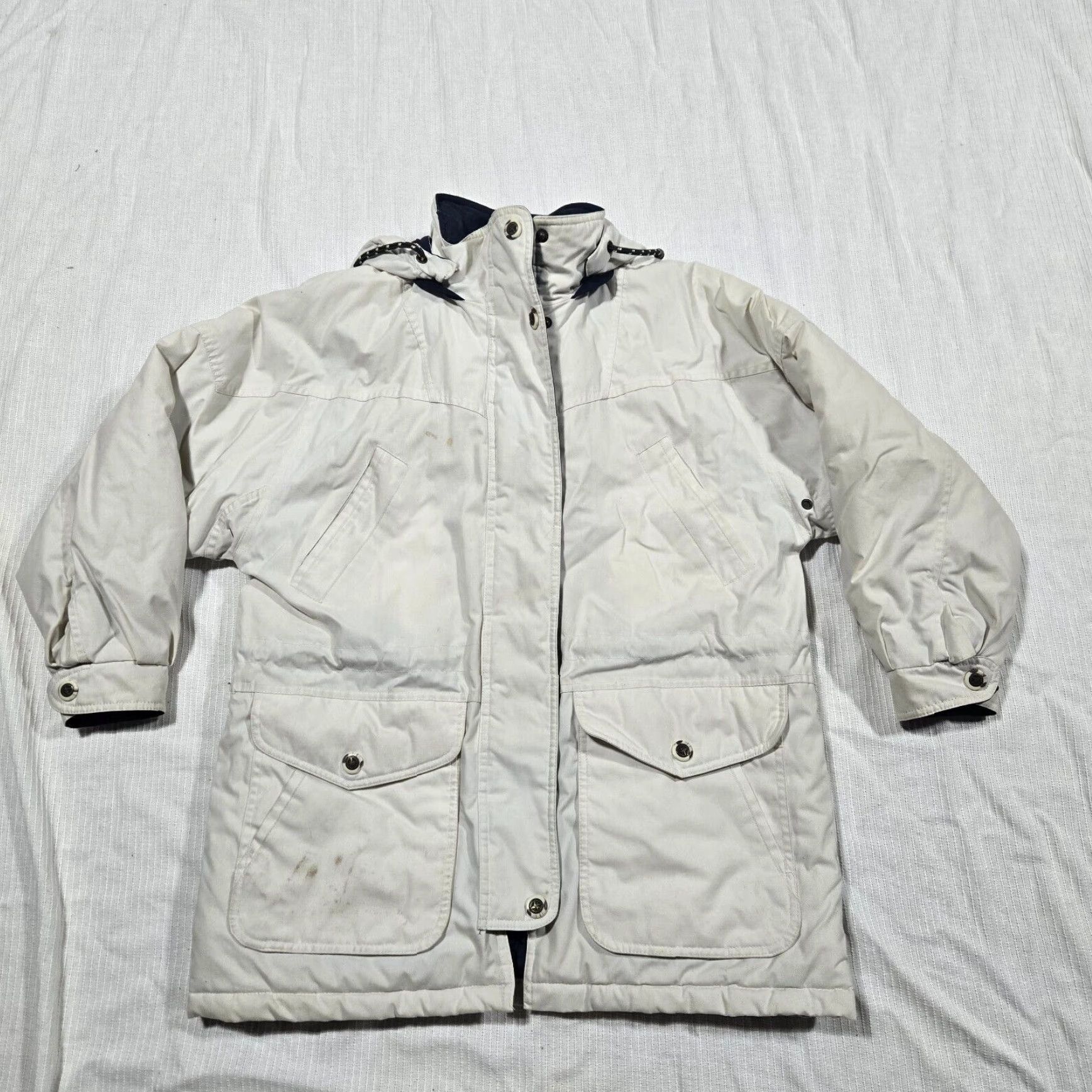 Vintage VINTAGE British Mist Brown Lined Full Zip Overcoat Jacket Adult Medium Mens Size US M / EU 48-50 / 2 - 3 Thumbnail