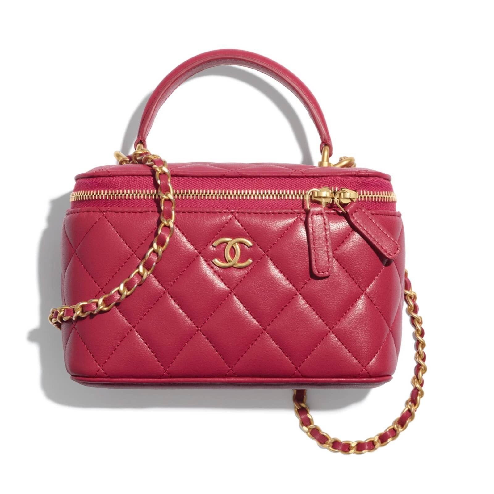 Chanel Chanel With Chain Top Handle Logo Shoulder Crossbody Bag Size ONE SIZE - 1 Thumbnail