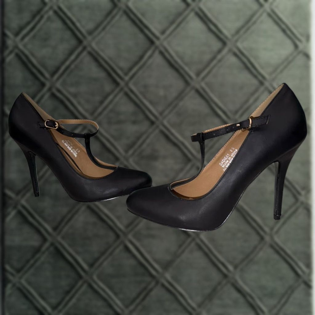 Vintage Riverberry Black Womens Pumps Stiletto Heels Size 8.5 Pump Womens Black 8.5 Riverberry Size US 9 / IT 39 - 1 Thumbnail