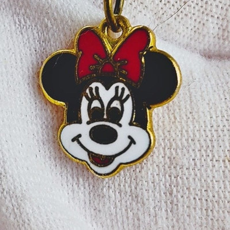 Disney Disney Minnie Mouse Vintage 90s Gold Tone Necklace Size ONE SIZE - 2 Thumbnail