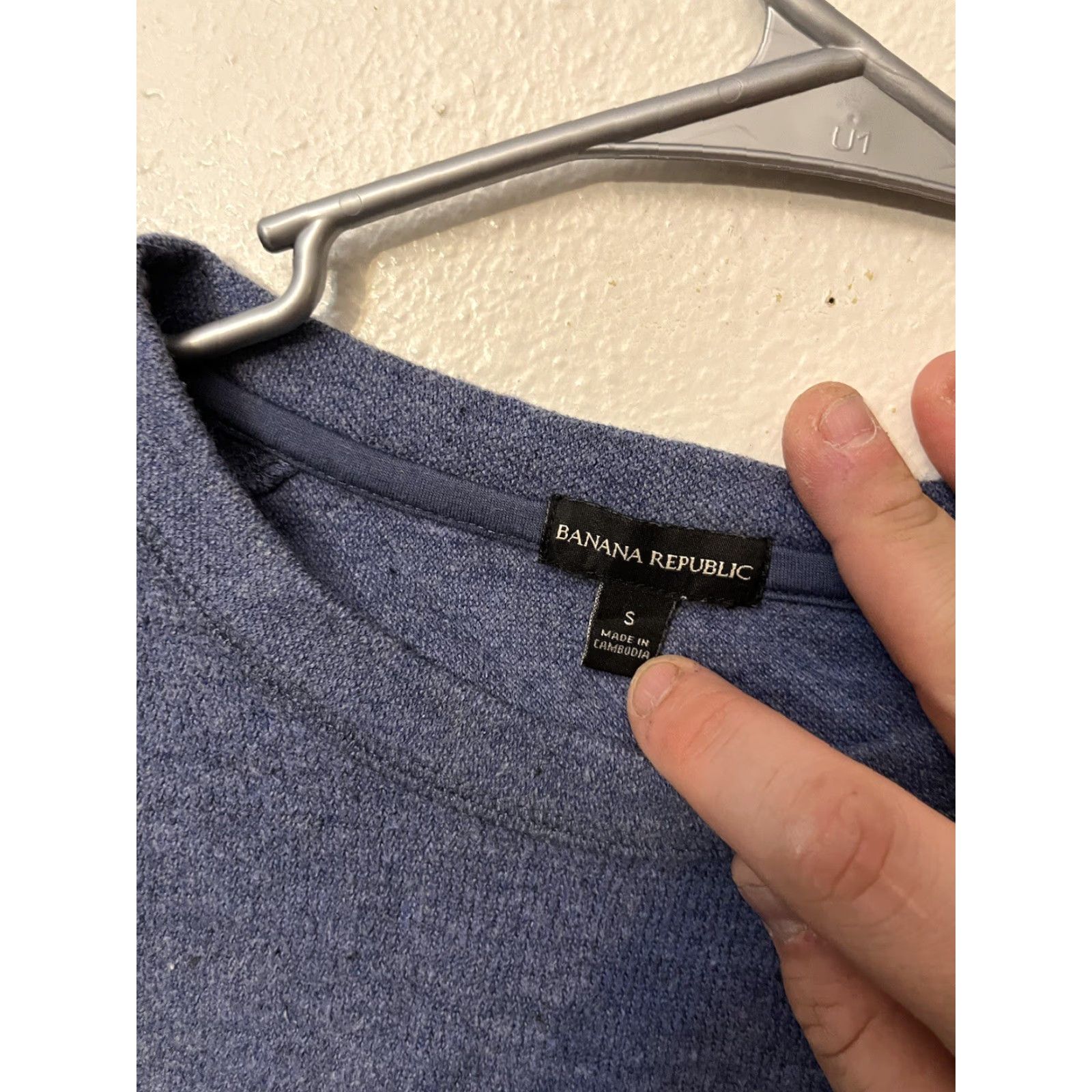 Banana Republic Banana Republic Sweatshirt Sweater Men Size Small Blue Cotton Crew Neck Size US S / EU 44-46 / 1 - 3 Thumbnail