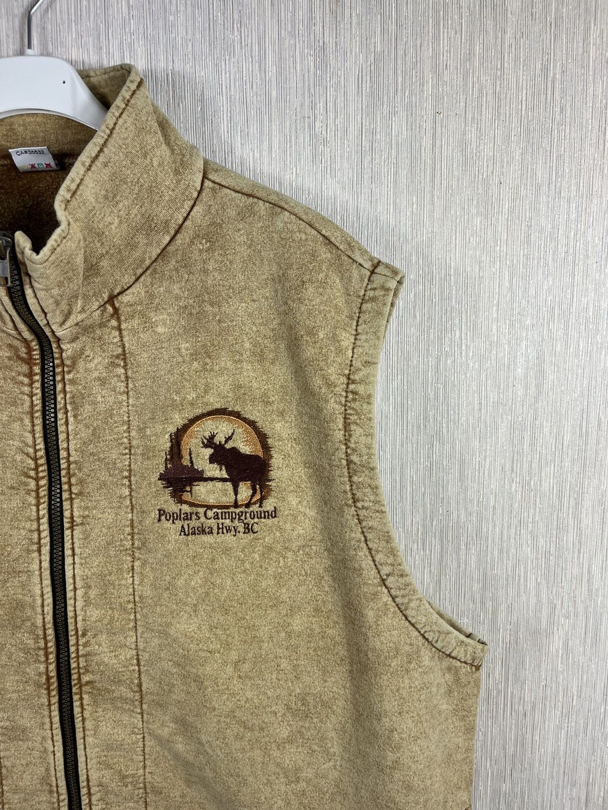 Vintage Vintage vest zip sweatshirt Poplars Campground Alaska moose Size US XL / EU 56 / 4 - 3 Thumbnail