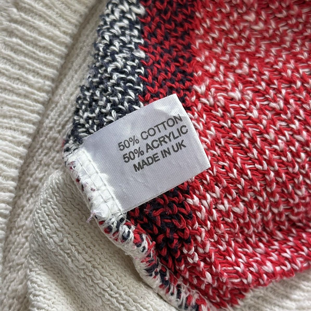 Hysteric Glamour × Undercover 00s British London Flag Knit Sweater LGB Galliano Style Size M / US 6-8 / IT 42-44 - 6 Thumbnail