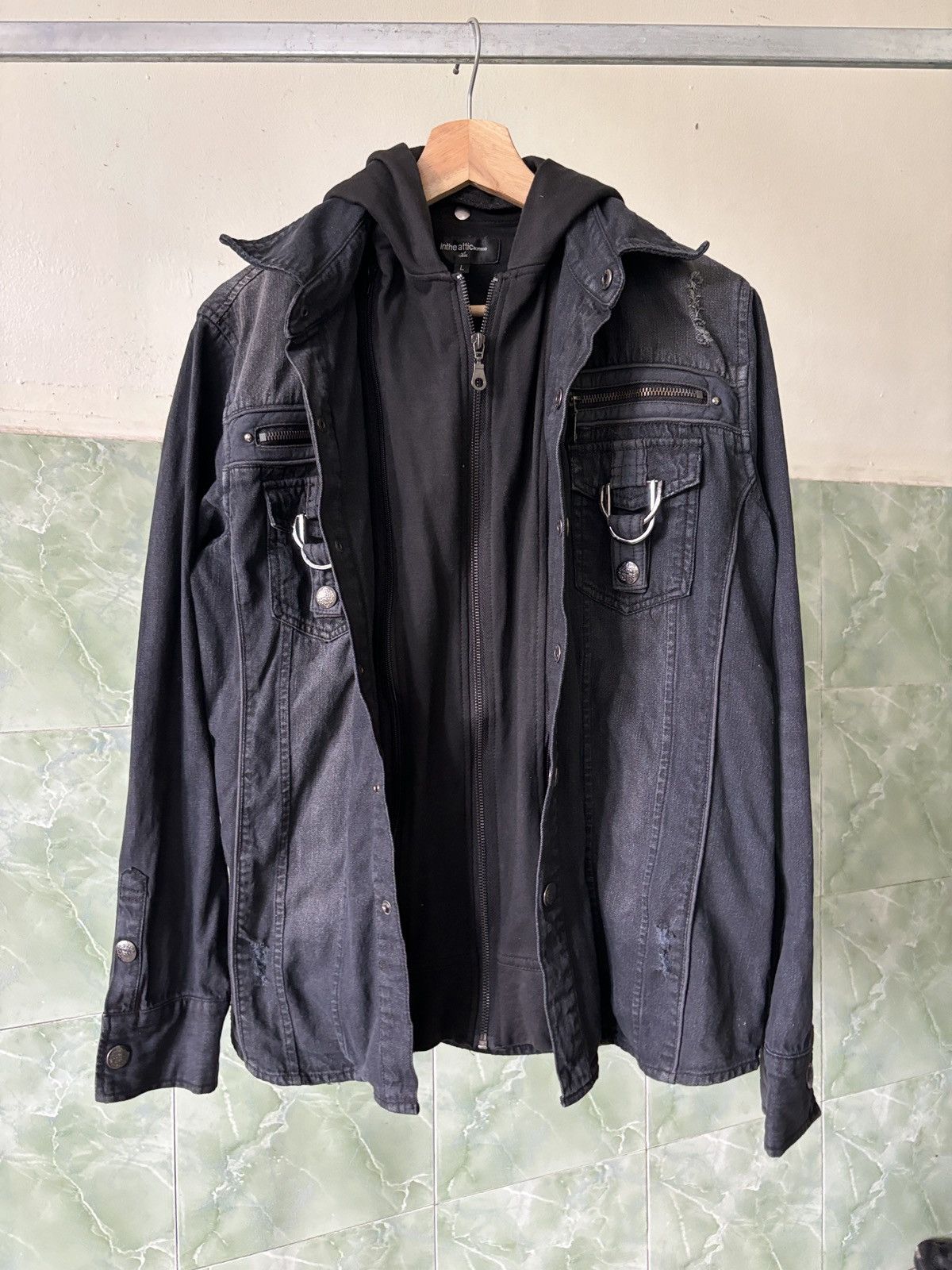 In The Attic In The Attic Homme Punk Bondage Denim Jacket Size US L / EU 52-54 / 3 - 1 Thumbnail