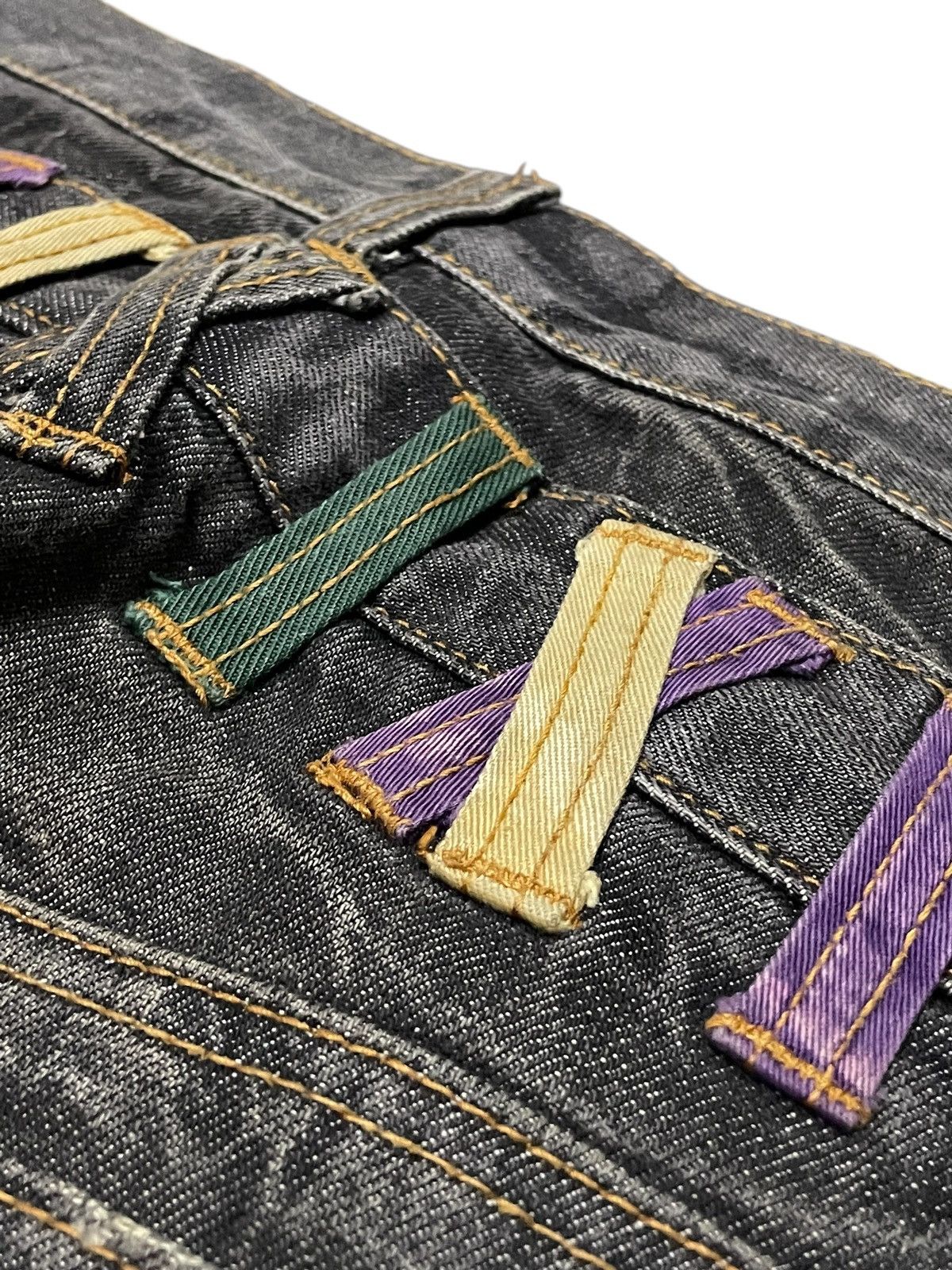 Le Grande Bleu (L.G.B.) Nylaus Japan Double Waist Wrinkled Whisker Faded Wash Jeans Size US 30 / EU 46 - 20 Thumbnail
