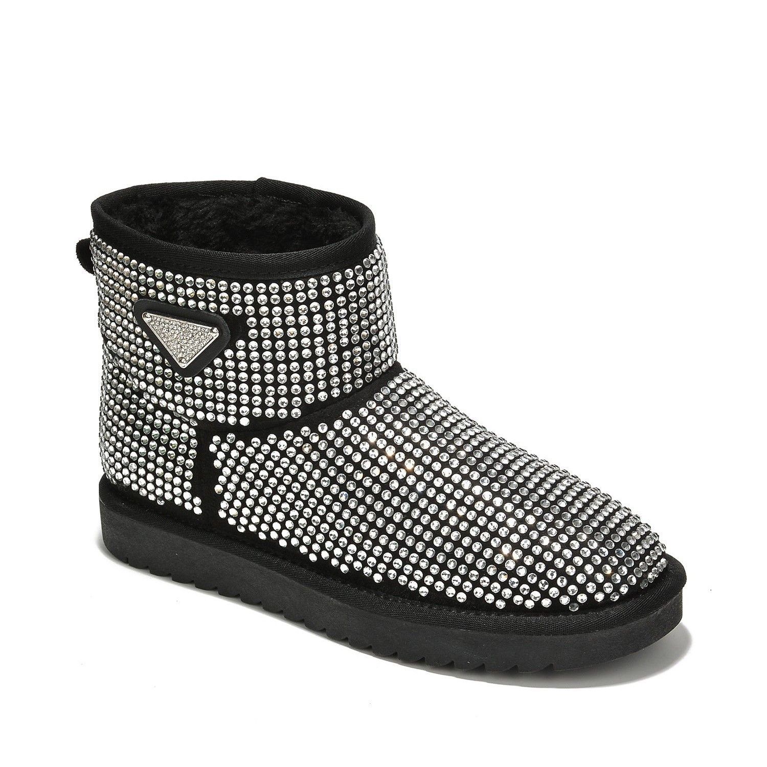 Other Twinkle Faux Fur Lined Slip On Winter Ankle Boots Black Irid Size US 8 / IT 38 - 4 Thumbnail