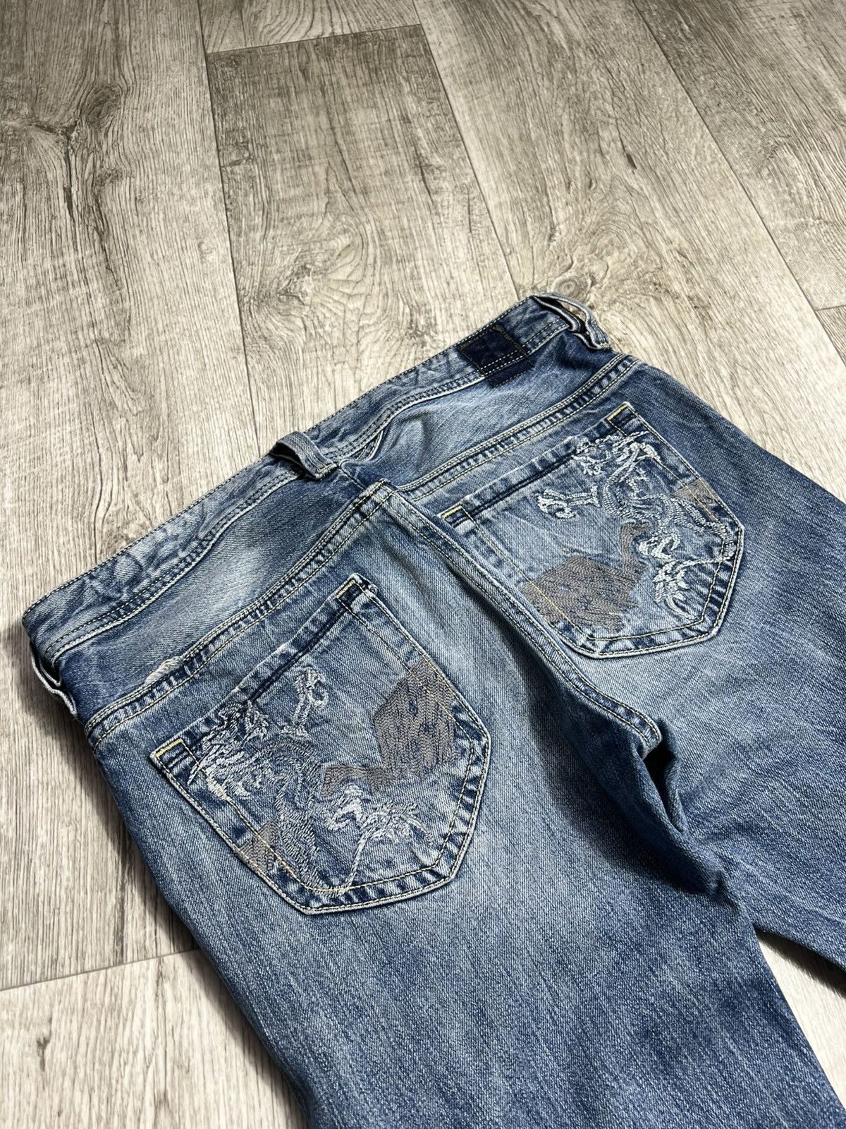 Hysteric Glamour Crazy Vintage Diesel Y2k Japan Dragons If Six Was Nine Jeans Size US 31 - 4 Thumbnail
