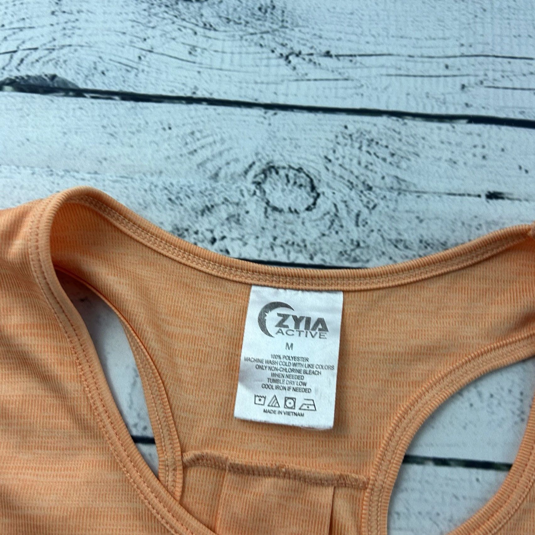 Vintage Zyia Active Racer Back Sleeveless Tank Top Women's M Peach Orange Racerback Shirt Adults Womens Size M / US 6-8 / IT 42-44 - 2 Thumbnail