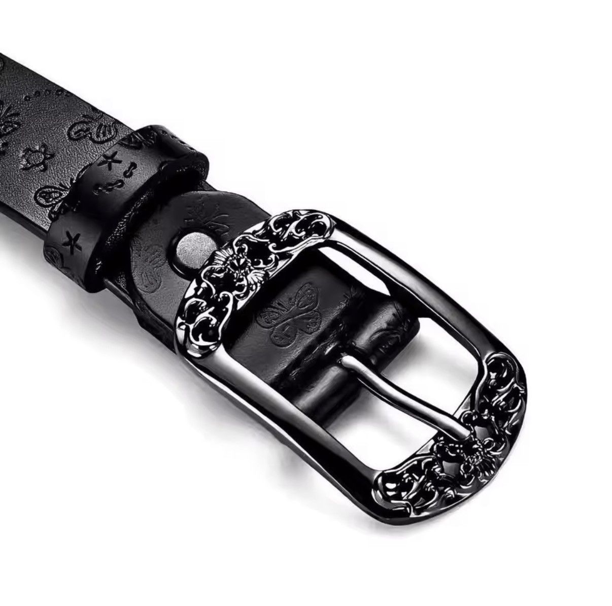 Other Stylish Leather Belt with Decorative Buckle Size ONE SIZE - 9 Thumbnail
