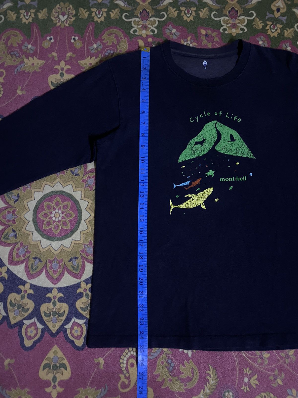 Japanese Brand Vintage Montbell Cycle Of Life Long Sleeve T-Shirt Size US S / EU 44-46 / 1 - 9 Thumbnail