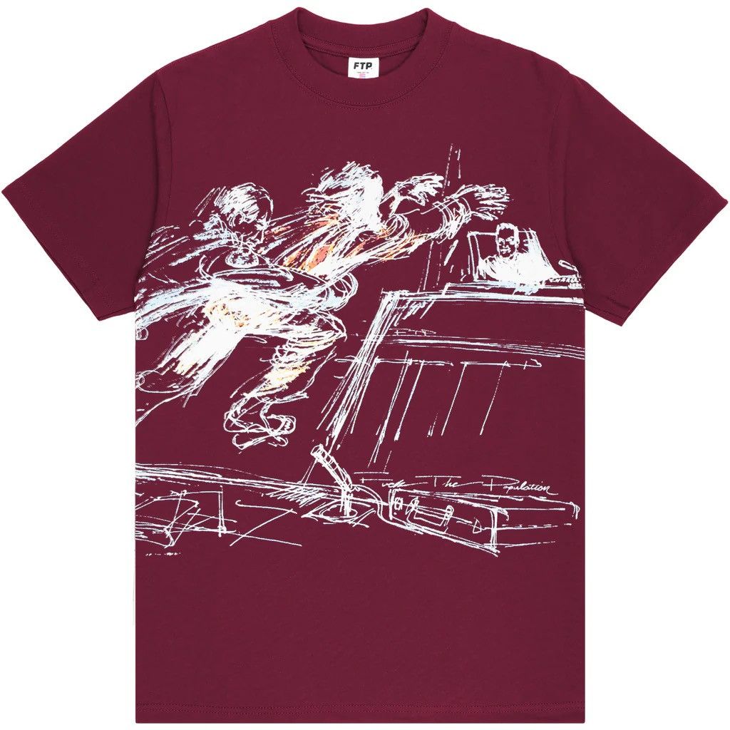 Fuck The Population FTP Courtroom Tee (Burgundy) Size XXL Size US XXL / EU 58 / 5 - 3 Thumbnail