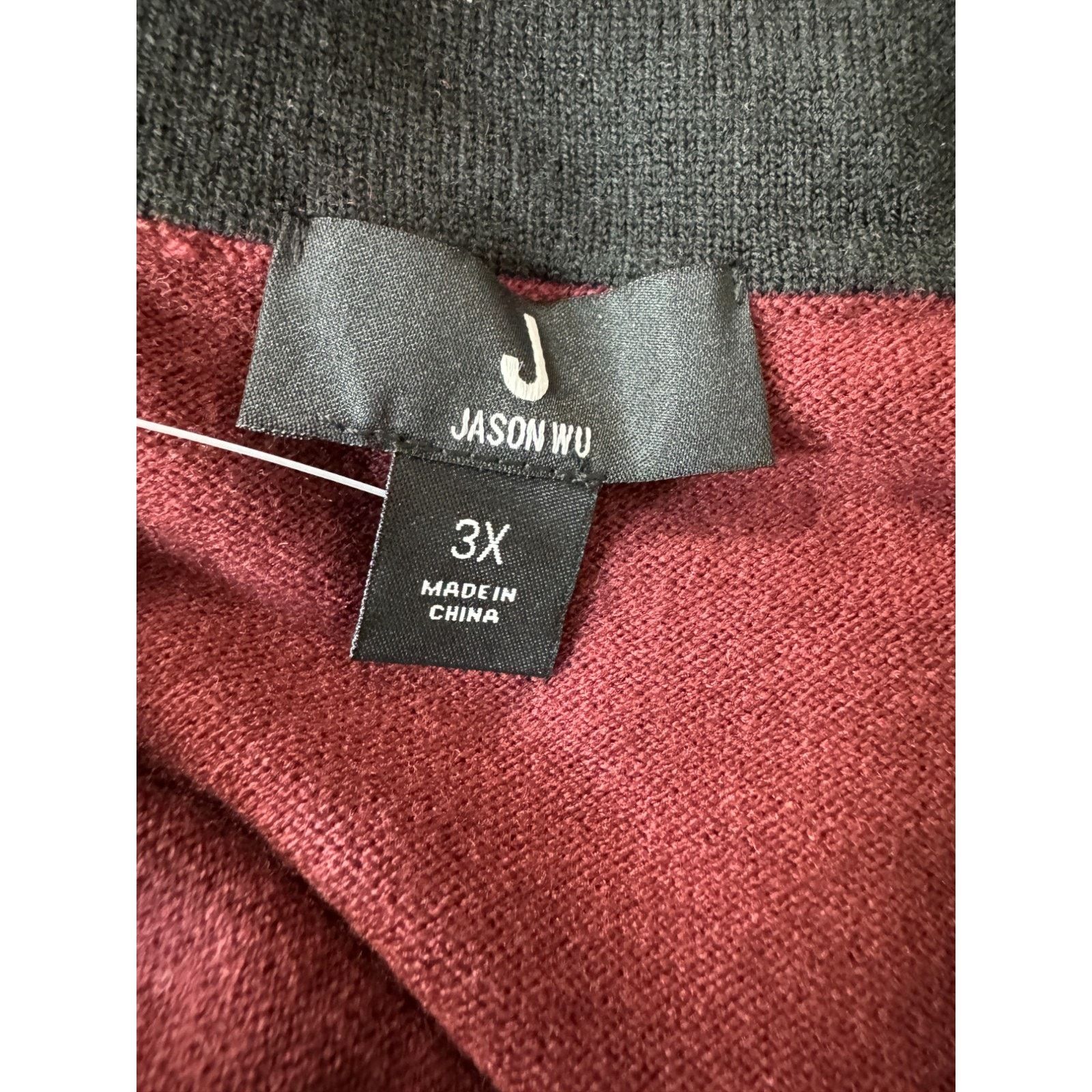 Jason Wu J Jason Wu Double Knit Jacket Wine 3X Pockets Size 3XL / US 20-22 - 10 Thumbnail