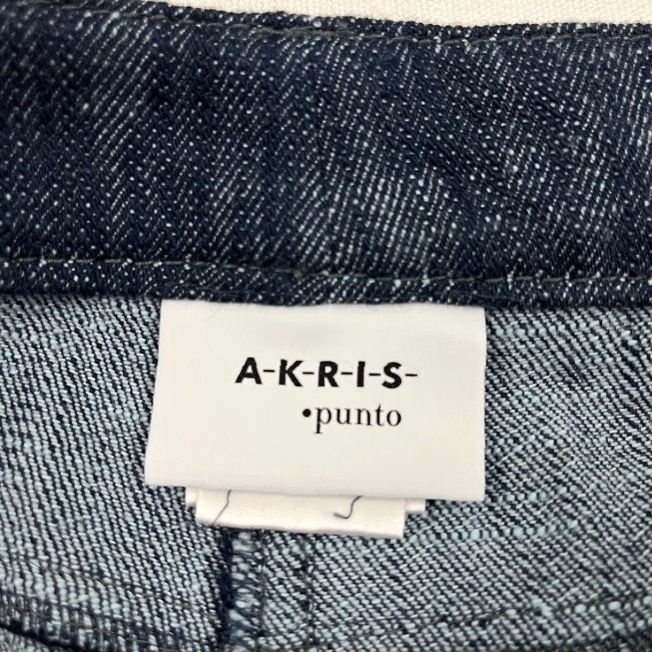 Akris Akris Pants Blue W29 L28.5 Flare Bell Denim Wool Blend Regular Size 8 Women Modern Bohemian Casual Workwear Pockets Front Flat Size 30" / US 8 / IT 44 - 2 Thumbnail