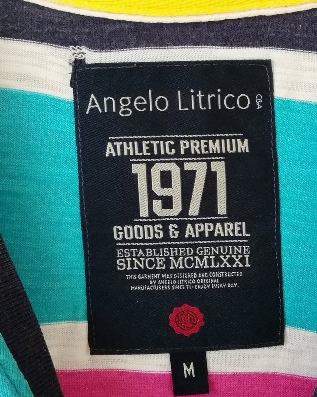 Angelo Litrico Angelo Litrico Striped V-Neck T-Shirt Multicolor Size US M / EU 48-50 / 2 - 4 Thumbnail