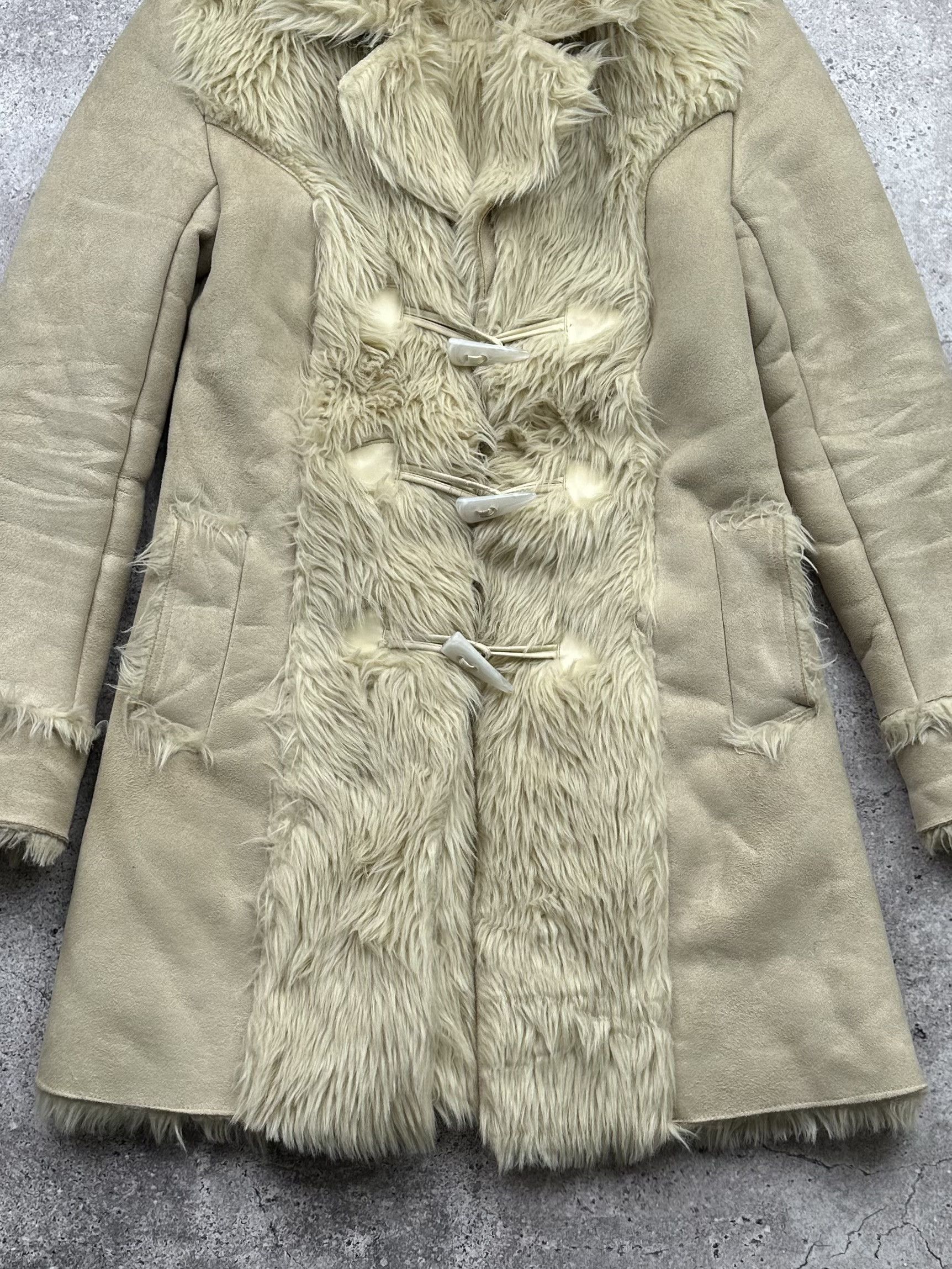 Japanese Brand Vintage Faux Fur/Faux Sheepskin Coat C23(V96) Size M / US 6-8 / IT 42-44 - 3 Thumbnail