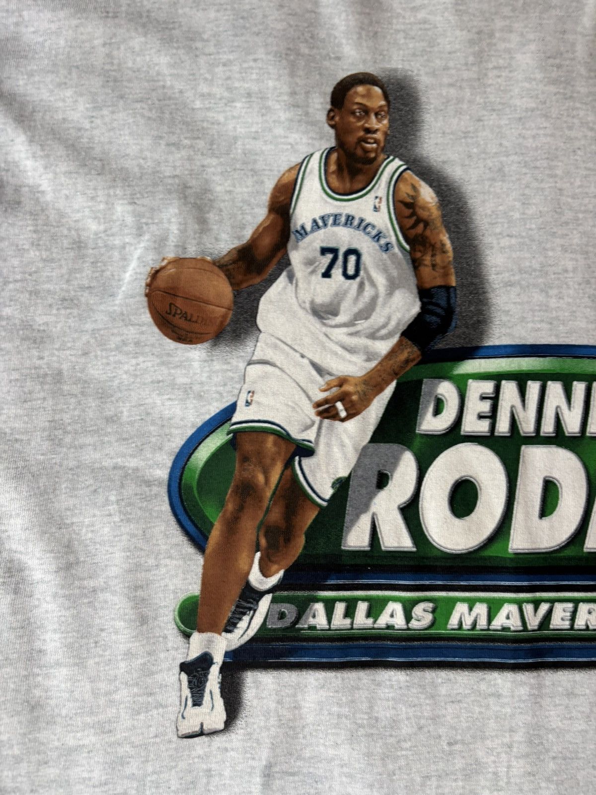 Vintage Vintage Dennis Rodman Tee Shirt Dallas Mavericks RARE Size US XL / EU 56 / 4 - 3 Thumbnail