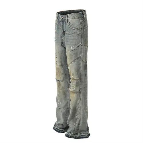 Jean Punk ink-splashed distressed heavy-duty ripped dirty jeans Size US 32 / EU 48 - 8 Thumbnail
