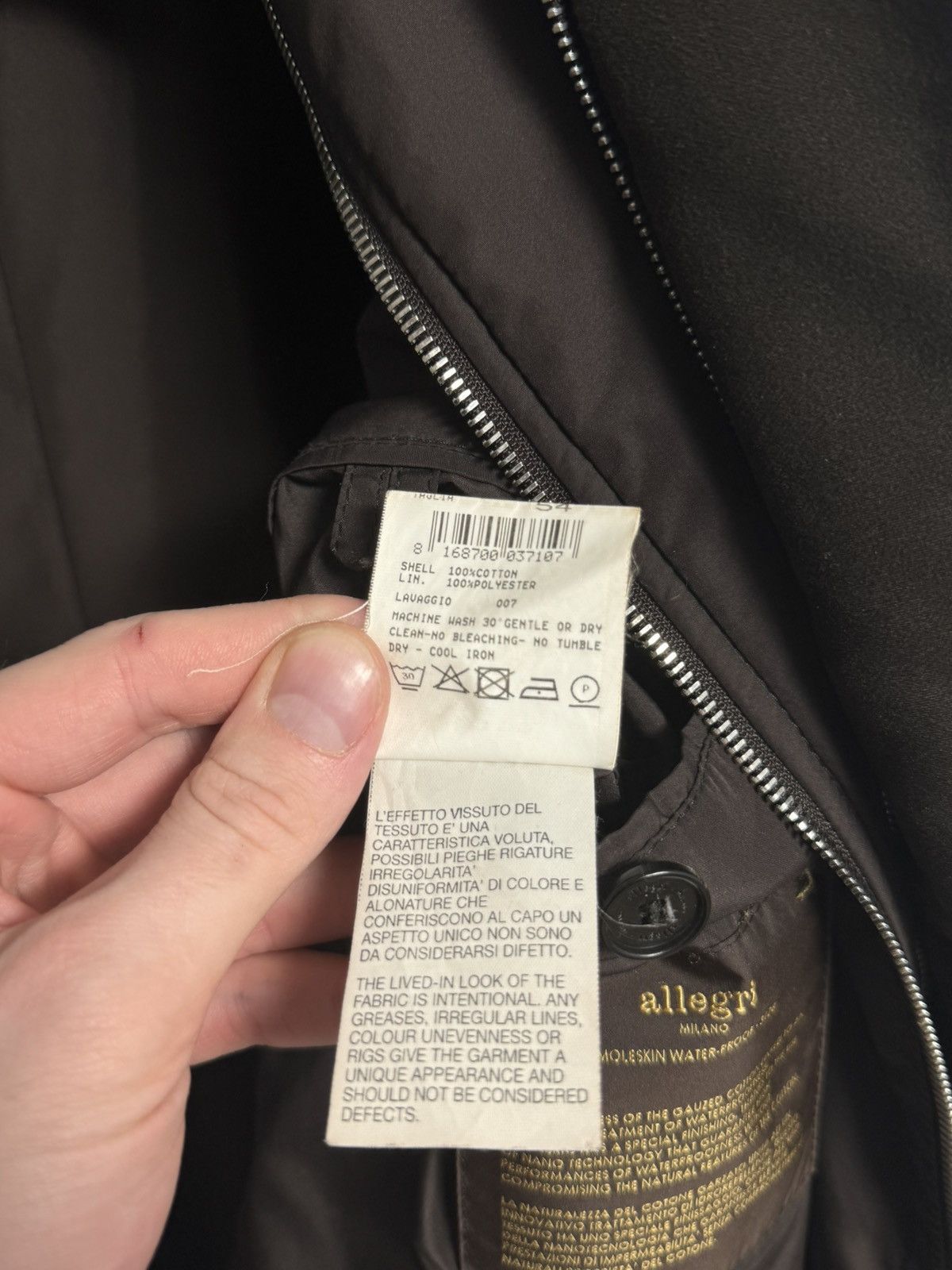 Allegri Mens Allegri Cotton Coat Jacket With Lining Size US L / EU 52-54 / 3 - 23 Thumbnail