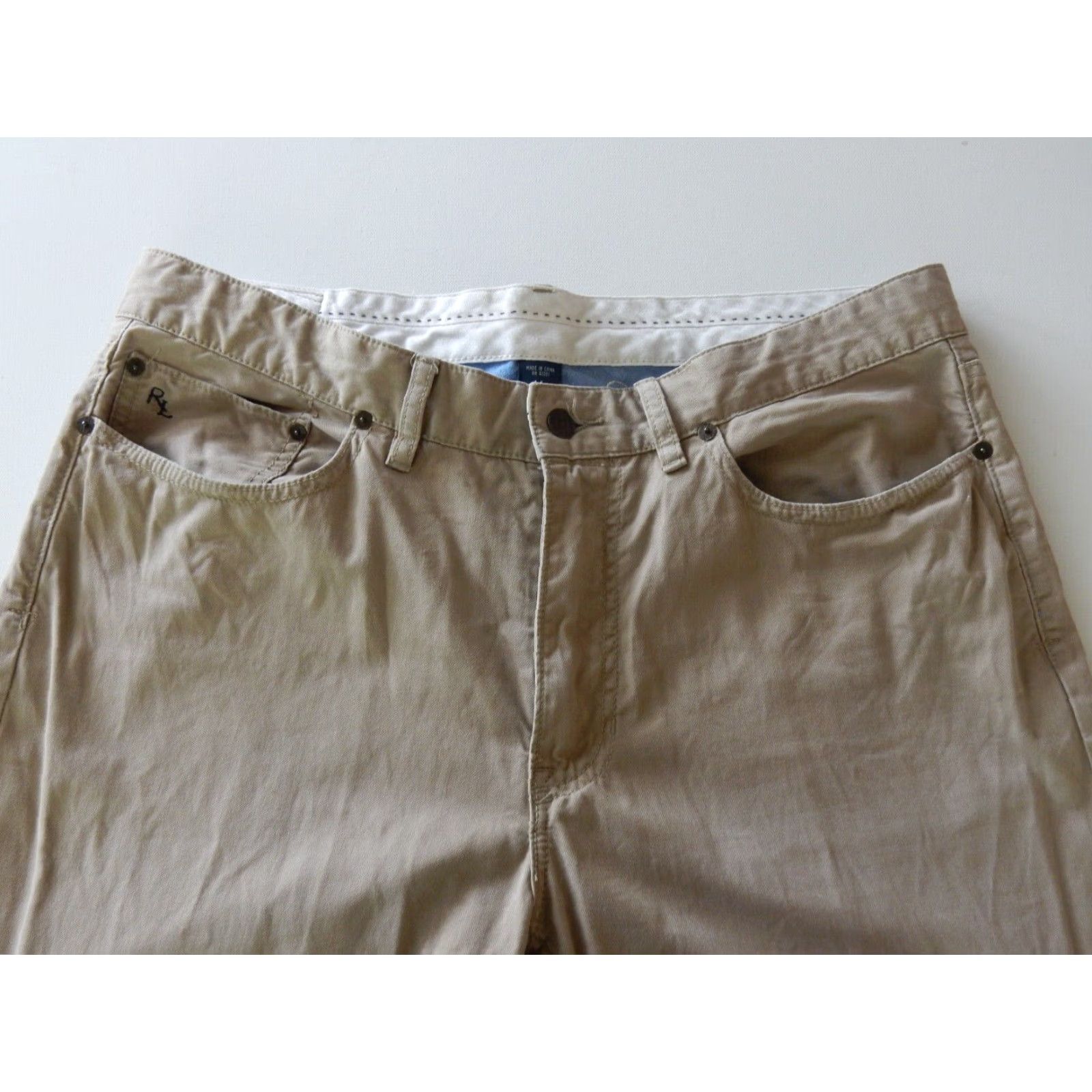Polo Ralph Lauren VINTAGE Polo Ralph Lauren Men Jeans 38x36 Regular Straight Beige 90s Mens Size US M / EU 48-50 / 2 - 3 Thumbnail