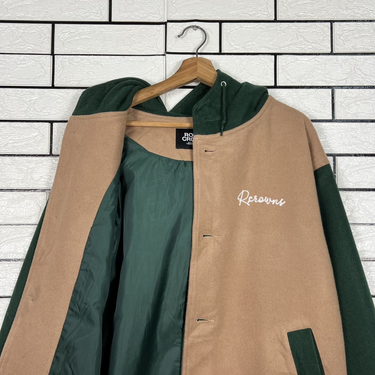 Japanese Brand RODEO CROWNS Big Logo Hooded Long Coat #4142-C189 Size US L / EU 52-54 / 3 - 12 Thumbnail