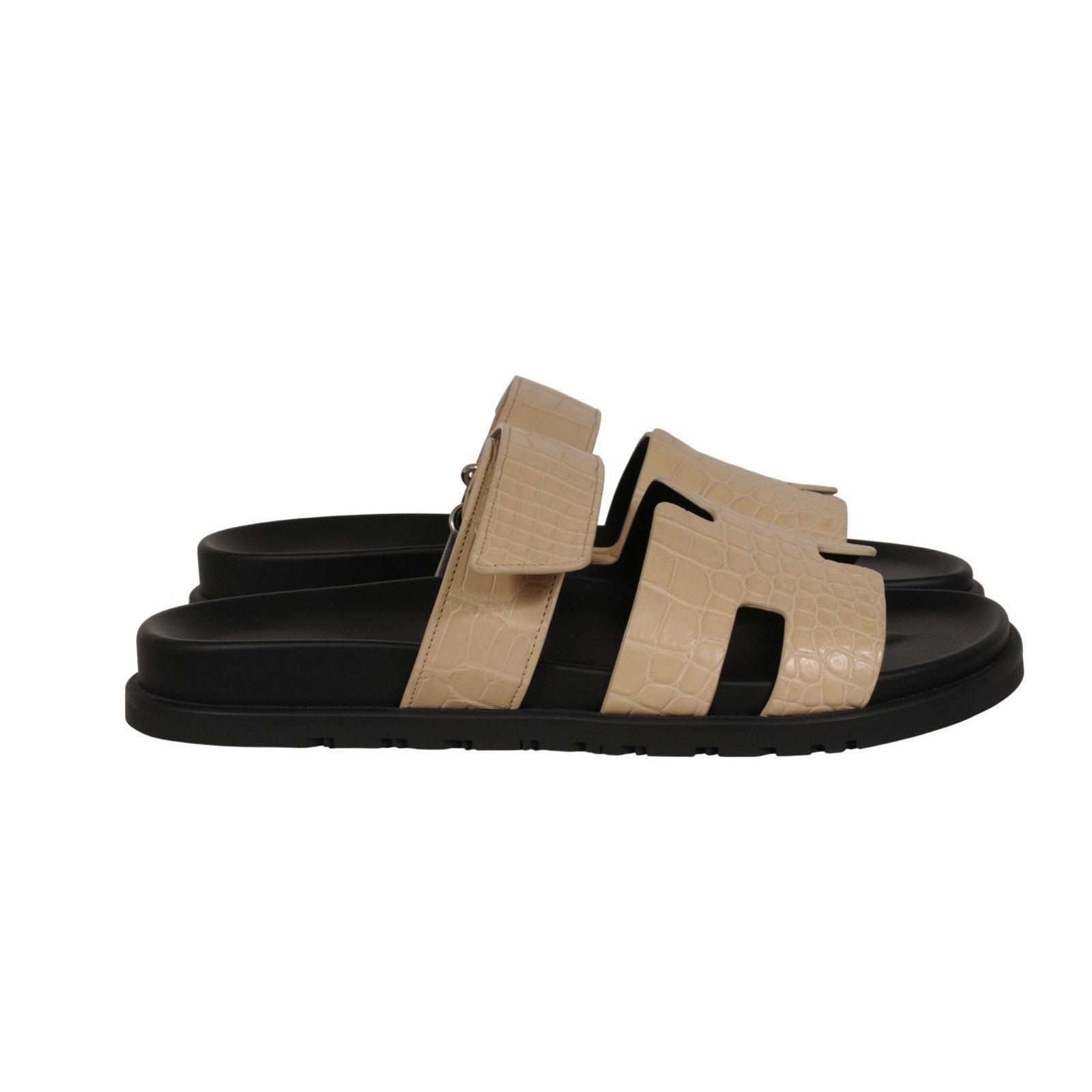 Hermes Chypre Sandals Aligator Crocodile Beton Tan Size US 9 / EU 42 - 2 Thumbnail