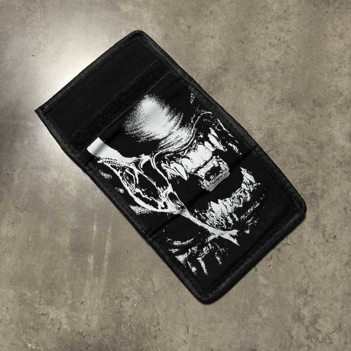 4GSELLER Alien Facehugger Skull Wallet Black Trifold Velcro Nylon Size ONE SIZE - 1 Thumbnail