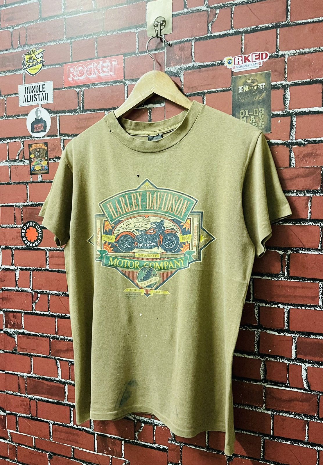 Harley Davidson VINTAGE HARLEY DAVIDSON 3D EMBLEM 90s SHIRTS Size US M / EU 48-50 / 2 - 2 Thumbnail