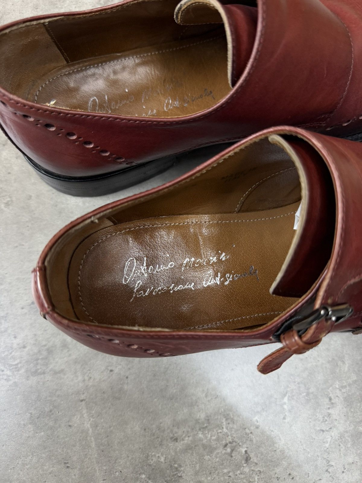 Antonio Maurizi Antonio Maurizi Double Monk Strap Leather Shoes Burgundy Size US 9 / EU 42 - 14 Thumbnail